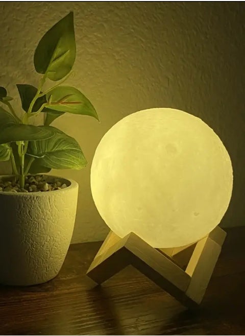 LED Moon Lamp: Unique and Eye-Catching Design • Selectable Lighting: White or Yellow Options • USB Type-C Charging: Easy to Use • Touch Control: Easy Brightness Adjustment • Perfect Gift: Ideal for Christmas Moon Lamp • LED Lighting • Moon Design • Wireless Charging • Touch Control • 3D Night Light • Wooden Base • Home Decoration • Christmas Gift •