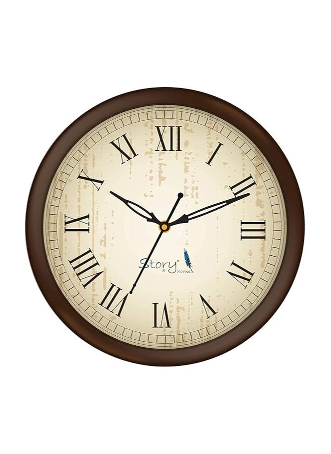 Story At Home Plastic Round Wall Clock, Dark/Brown, 25 Cm X 25 Cm X 4 Cm - pzsku/Z5B8413CB2B473CF8BCD0Z/45/_/1735361991/fd2a980e-b41c-4aff-a7c8-3e160f8580cd