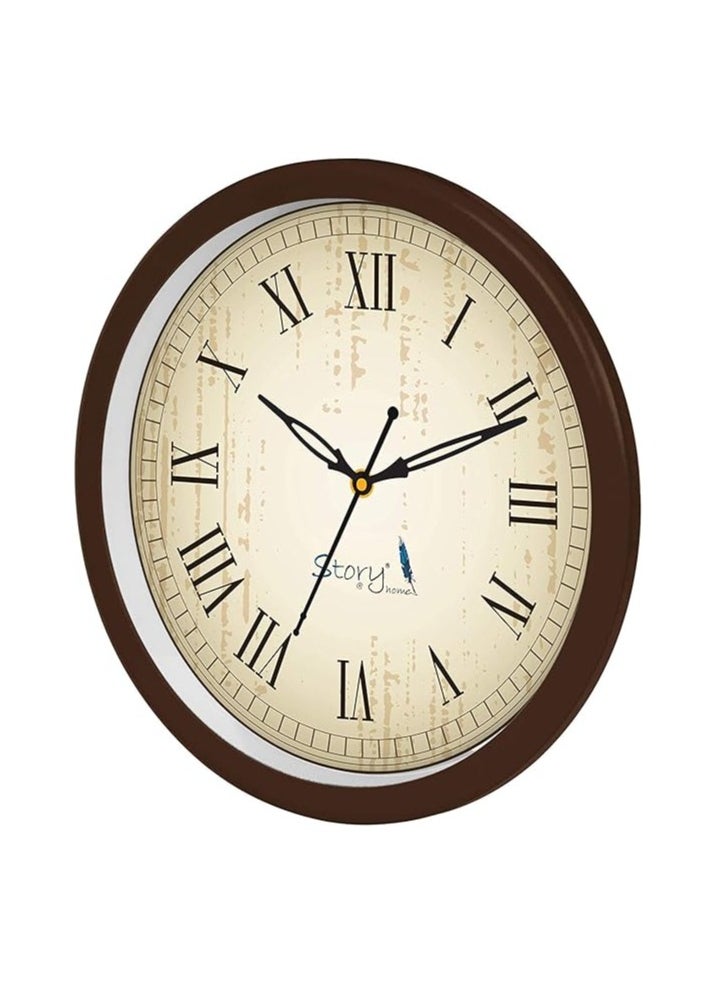 Story At Home Plastic Round Wall Clock, Dark/Brown, 25 Cm X 25 Cm X 4 Cm - pzsku/Z5B8413CB2B473CF8BCD0Z/45/_/1735362021/1cc0c76e-aa1f-4b7f-b5b5-a9d8bb0e785b