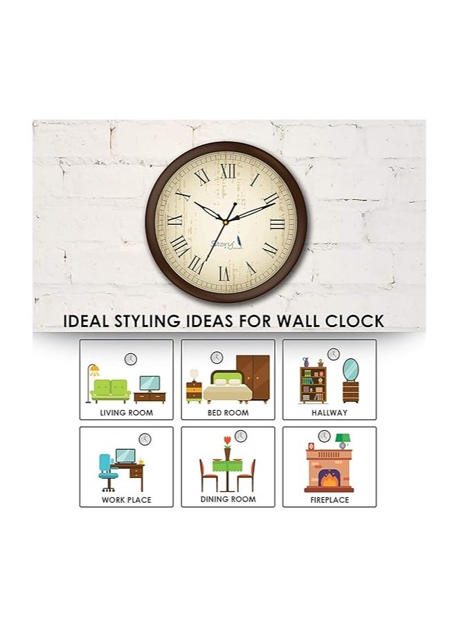 Story At Home Plastic Round Wall Clock, Dark/Brown, 25 Cm X 25 Cm X 4 Cm - pzsku/Z5B8413CB2B473CF8BCD0Z/45/_/1735362041/39c04337-e73b-46b4-b32e-3e0dc69e55ef