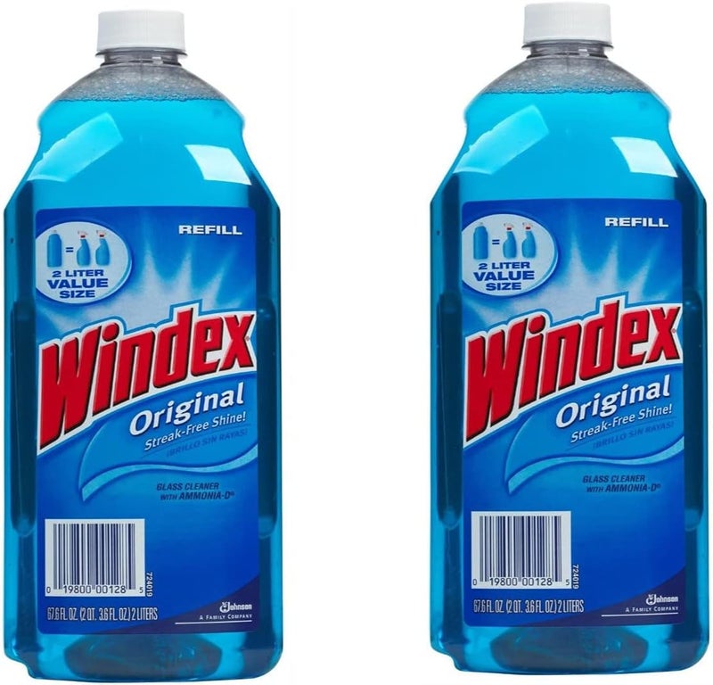 ويندكس زجاجة رذاذ منظف الزجاج الأزرق الأصلي من Windex، 750 مل - منظف قوي للنوافذ للحصول على لمعان خالٍ من الخطوط - يزيل بصمات الأصابع والبقع، ويضيء المنزل - تركيبة سريعة المفعول لنتائج متألقة - Image 1
