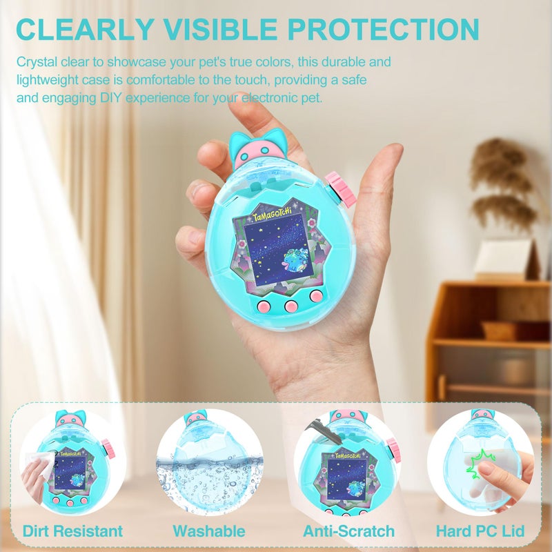 SGHLDE for Tamagotchi Paradise Clear Case and Replacement Lid Set, Ideal for DIY Fans, Collectors and Display, for Paradise Tamagotchi Accessories, with Lanyard (No Device/Film) - Image 4