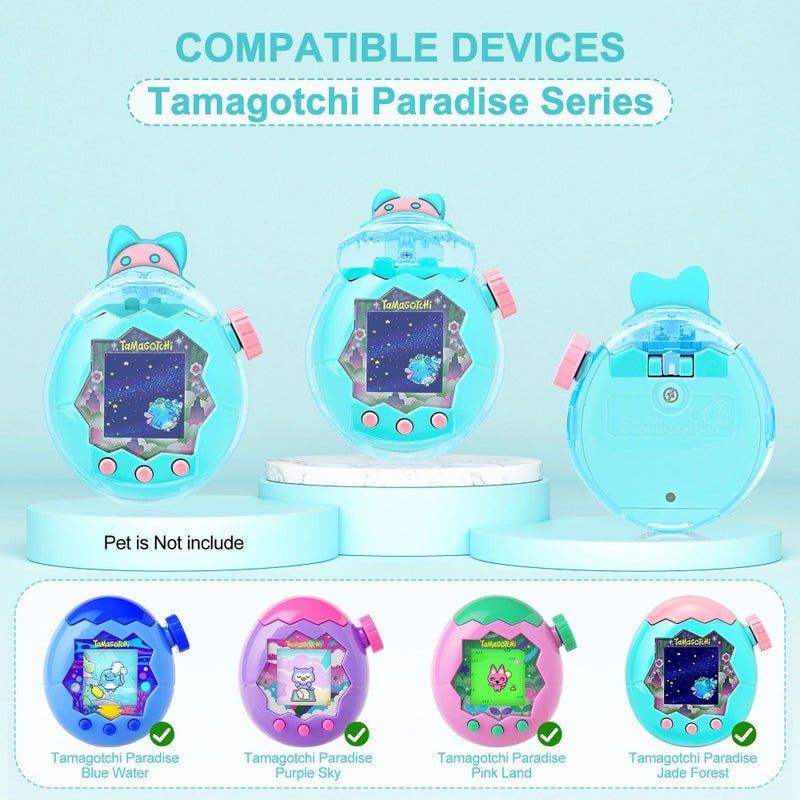 SGHLDE for Tamagotchi Paradise Clear Case and Replacement Lid Set, Ideal for DIY Fans, Collectors and Display, for Paradise Tamagotchi Accessories, with Lanyard (No Device/Film) - Image 2