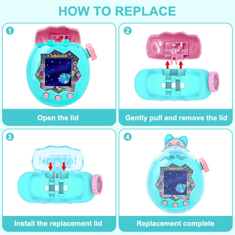 SGHLDE for Tamagotchi Paradise Clear Case and Replacement Lid Set, Ideal for DIY Fans, Collectors and Display, for Paradise Tamagotchi Accessories, with Lanyard (No Device/Film) - Image 5