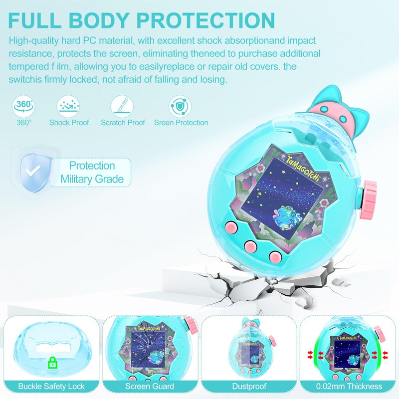 SGHLDE for Tamagotchi Paradise Clear Case and Replacement Lid Set, Ideal for DIY Fans, Collectors and Display, for Paradise Tamagotchi Accessories, with Lanyard (No Device/Film) - Image 3