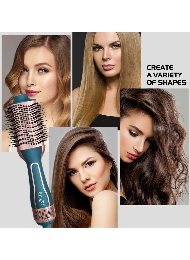 Enzo Professional Hair Dryer Brush with Nourishing Oil Treatment – 2-in-1 Styling & Care for All Hair Types - Image 2