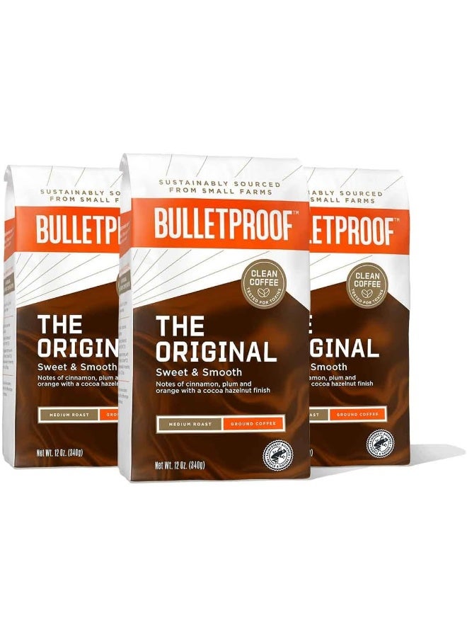 Bulletproof Bulletproof The Original Ground Coffee, Premium Medium Roast Organic Beans, 3-Pack - Image 1