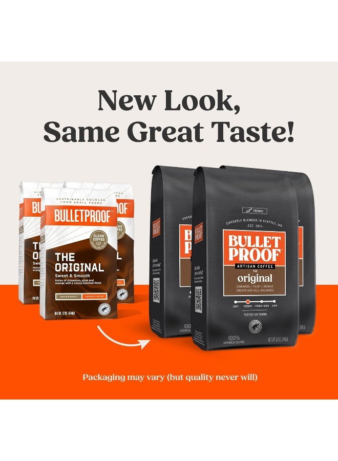 Bulletproof Bulletproof The Original Ground Coffee, Premium Medium Roast Organic Beans, 3-Pack - Image 2