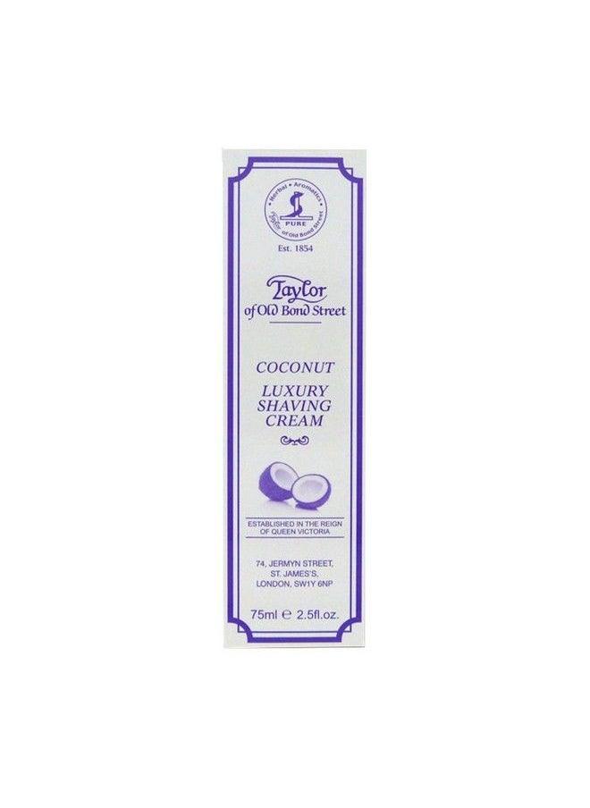 Taylor of Old Bond Street Shaving Cream 75Ml Tube Coconut  - Image 2