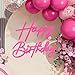 MASTRON Happy Birthday Sign for Backdrop Hot Pink Felt Happy Birthday Letter Sign for Balloon Arch Backdrop Decorations - Image 3