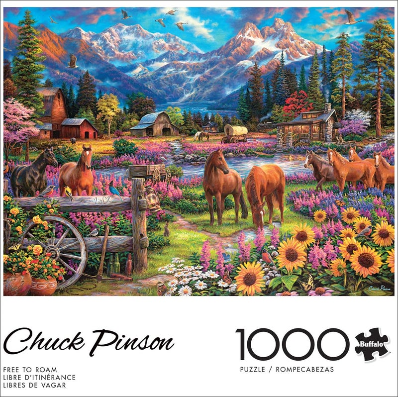 Buffalo Games - Chuck Pinson - Free to Roam - 1000 Piece Jigsaw Puzzle for Adults -Challenging Puzzle Perfect for Game Nights - Finished Size is 26.75 x 19.75 - Image 2