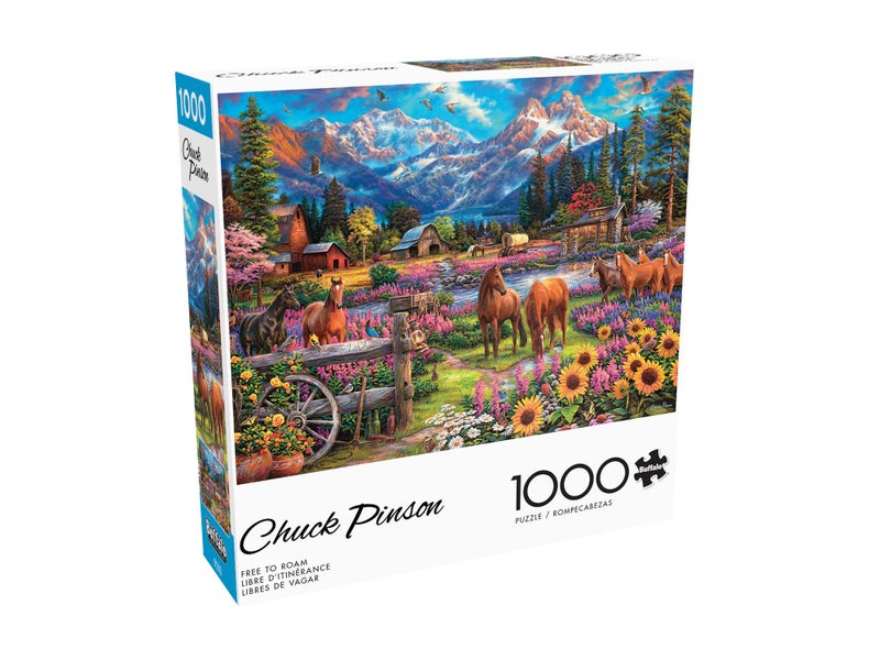 Buffalo Games - Chuck Pinson - Free to Roam - 1000 Piece Jigsaw Puzzle for Adults -Challenging Puzzle Perfect for Game Nights - Finished Size is 26.75 x 19.75 - Image 3