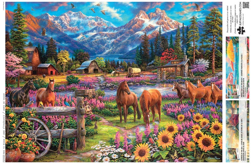 Buffalo Games - Chuck Pinson - Free to Roam - 1000 Piece Jigsaw Puzzle for Adults -Challenging Puzzle Perfect for Game Nights - Finished Size is 26.75 x 19.75 - Image 5