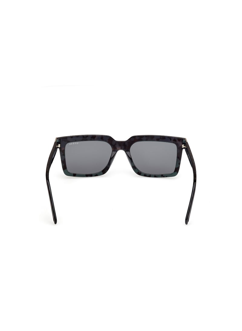 GUESS FULL RIM MALE RECTANGULAR GREEN ACETATE SUNGLASSES - Image 4