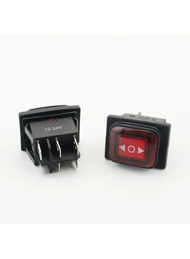 1PC Momentary Rocker Switch 12 24V Red Cap Black Housing 6 Pin Auto Boat Marine - Image 5