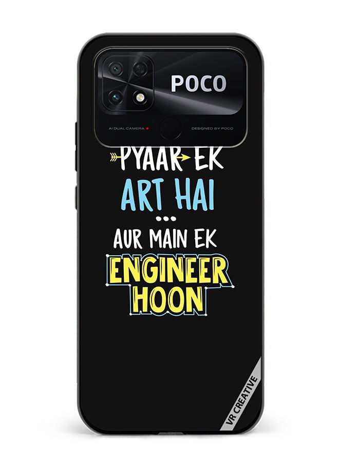 VR CREATIVE Protective Case Cover For Xiaomi Poco C40 Pyaar Ek Art Hai Design Multicolour - Image 1