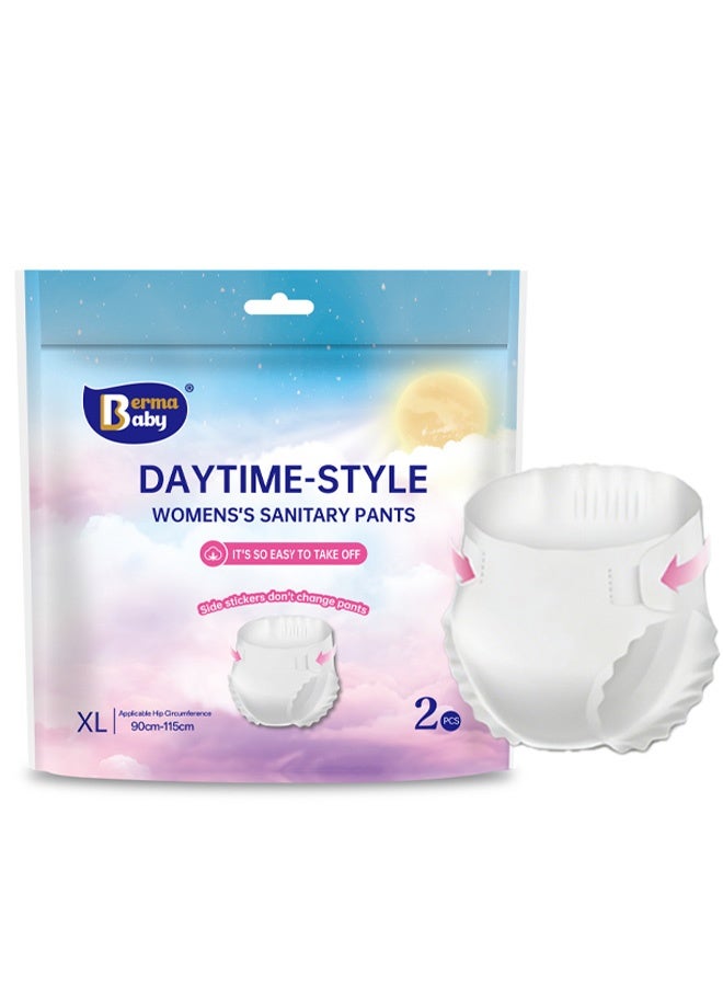 Disposable Period Panties for Women, 2-Pack XL Size Ultra Thin & Breathable Incontinence Underwear, Soft Skin-Friendly Daytime Leak Proof Protection - Image 1