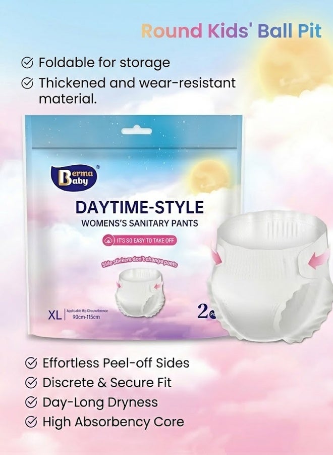 Disposable Period Panties for Women, 2-Pack XL Size Ultra Thin & Breathable Incontinence Underwear, Soft Skin-Friendly Daytime Leak Proof Protection - Image 1