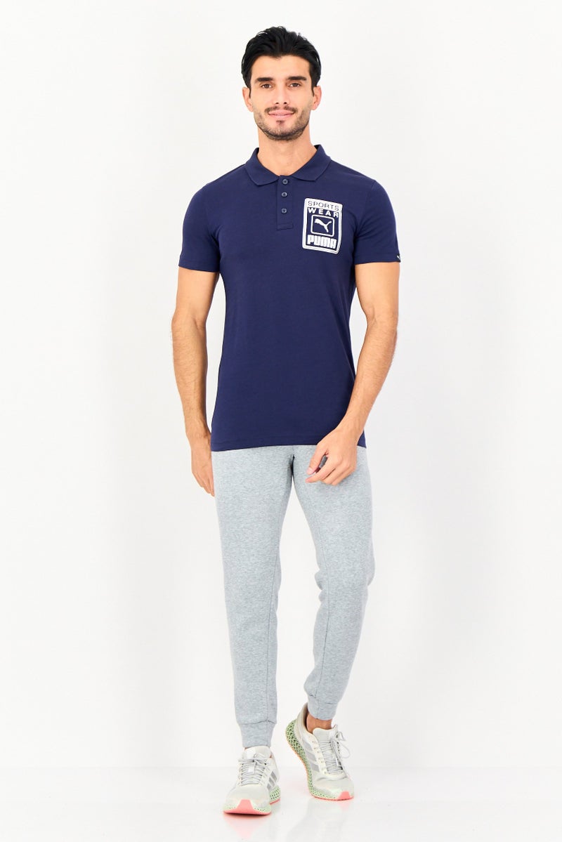 PUMA Men Sportswear Fit Short Sleeve Outdoor Polo Shirt, Navy - Image 2