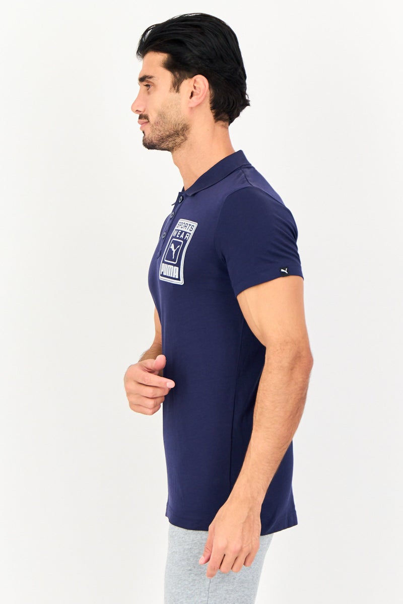 PUMA Men Sportswear Fit Short Sleeve Outdoor Polo Shirt, Navy - Image 4