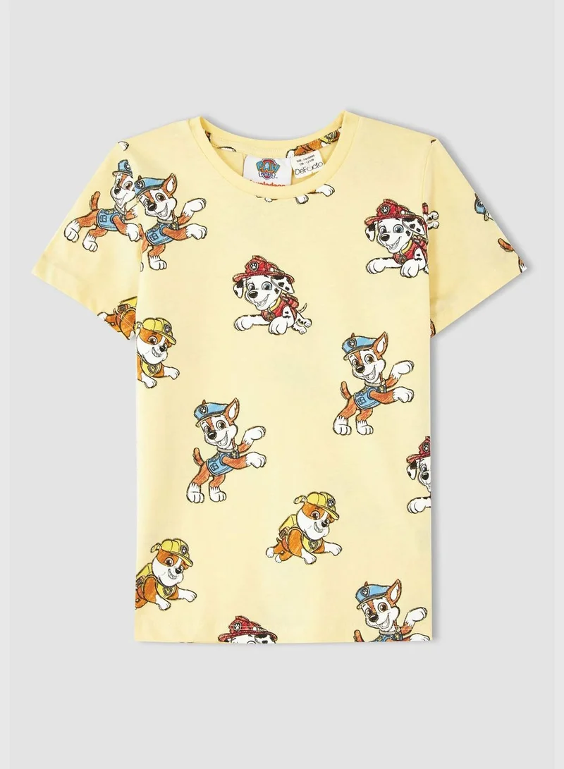 DeFacto 2 Pack Boy PAW Patrol Licenced Regular Fit Crew Neck Short Sleeve Knitted Pyjamas