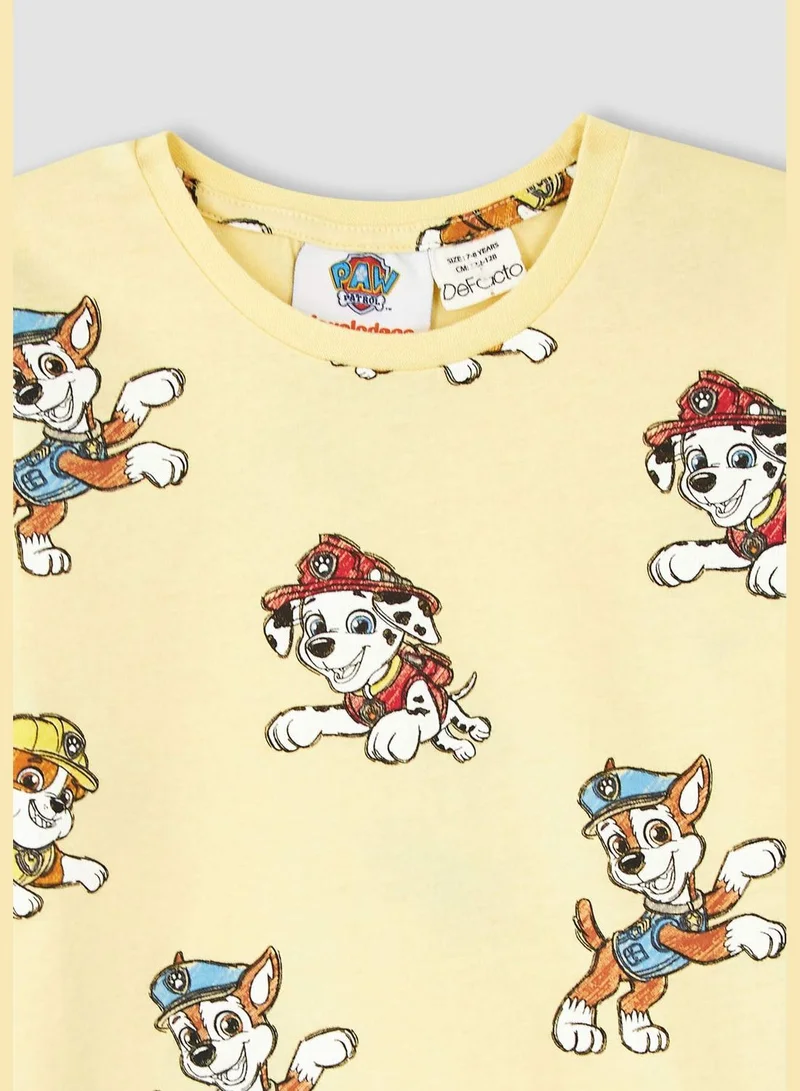 DeFacto 2 Pack Boy PAW Patrol Licenced Regular Fit Crew Neck Short Sleeve Knitted Pyjamas