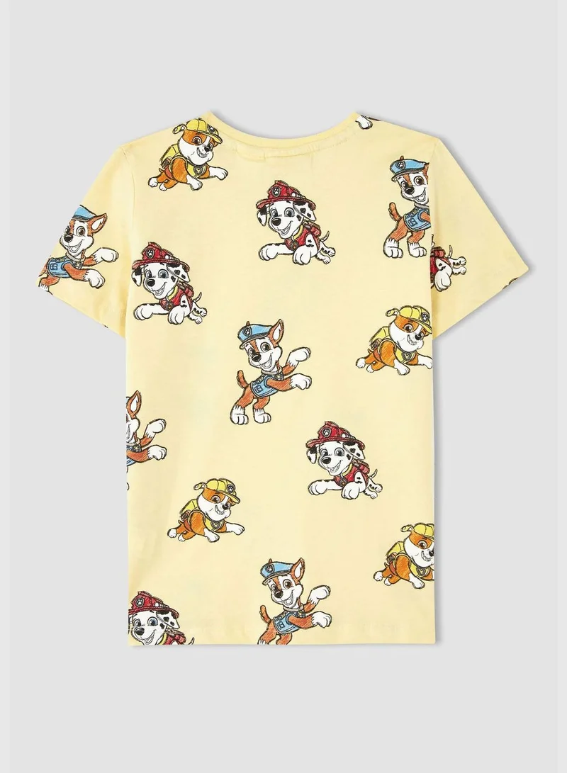 DeFacto 2 Pack Boy PAW Patrol Licenced Regular Fit Crew Neck Short Sleeve Knitted Pyjamas