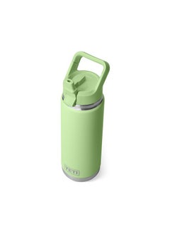 YETI Rambler 26 Oz Bottle, Vacuum Insulated, Stainless Steel With Color Matching Straw Cap, Key Lime  - Image 1