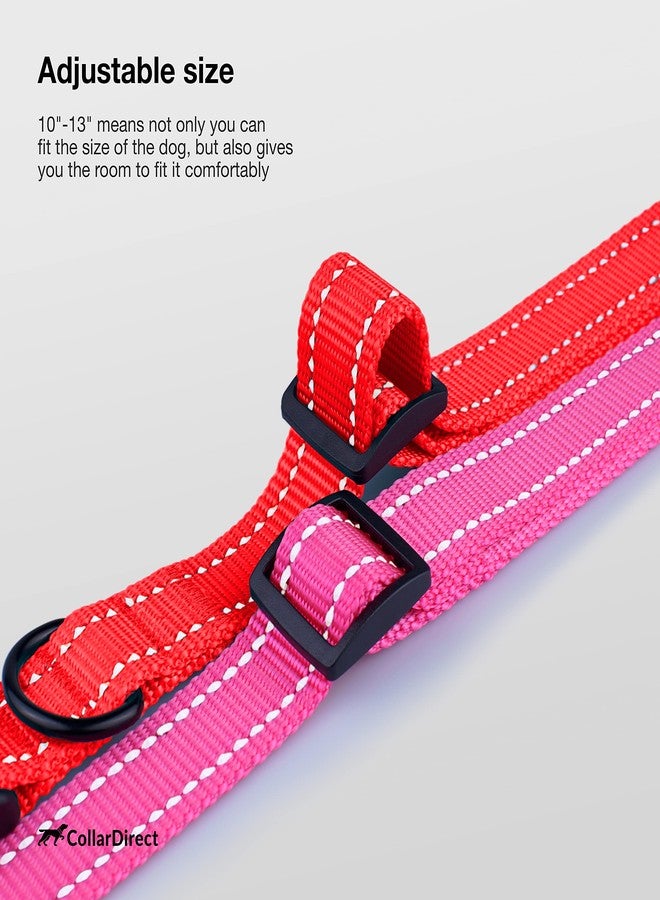 كولار دايركت طوق عاكس للكلاب من CollarDirect، مناسب للكلاب الصغيرة والمتوسطة والكبيرة أو الجراء، مزود بإبزيم سريع الفتح - للذكور والإناث - مصنوع من النايلون، مناسب للسباحة (لون مرجاني، 10-13 بوصة) - Image 5