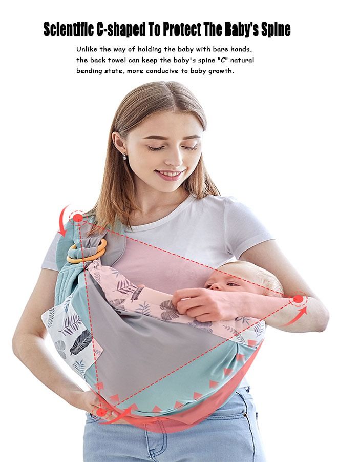 Baby Sling Carrier,Ergonomic Adjustable Breastfeeding Wrap Baby Carrier for Toddler, Newborn, Infant 