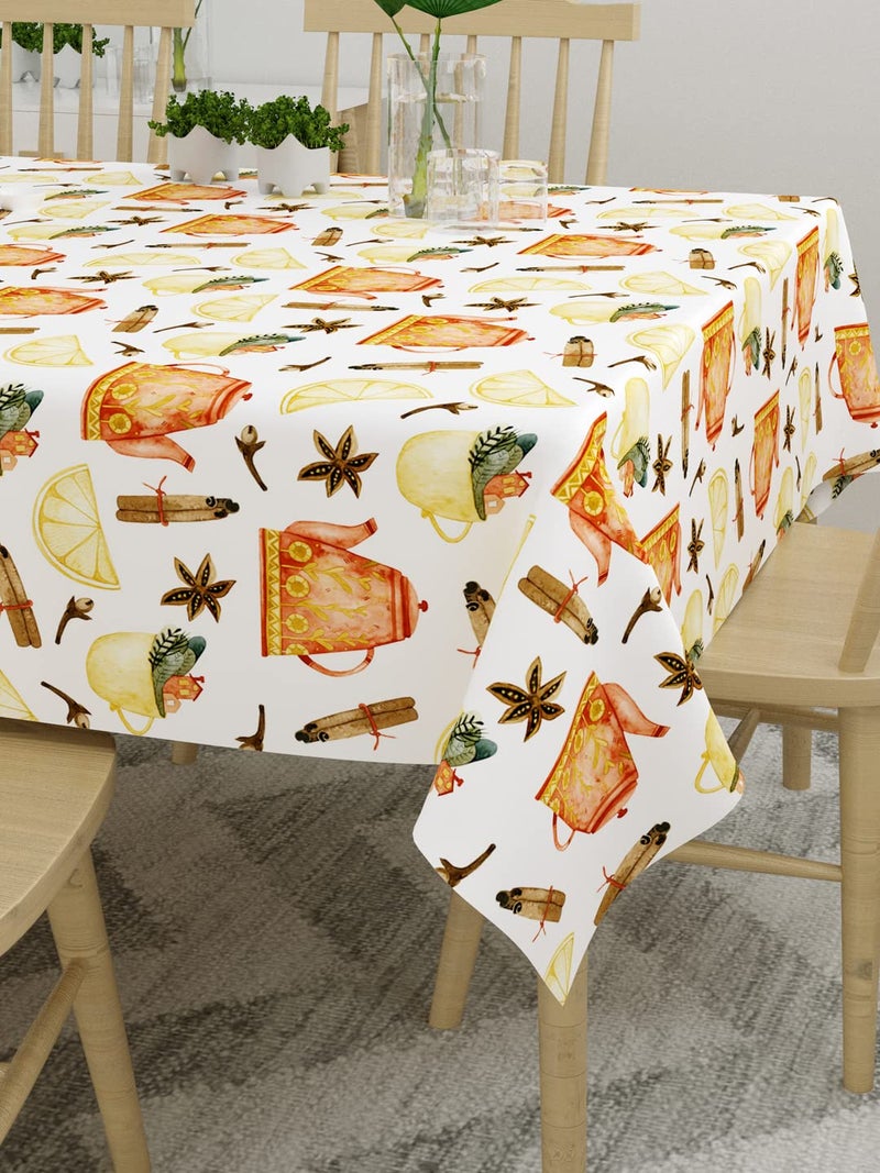 EVER HOME 100 Cotton 4 to 6 Seater Dining Table ClothTable CoverRectangular 58 inch x 88 inch Pack of 1 - Image 1
