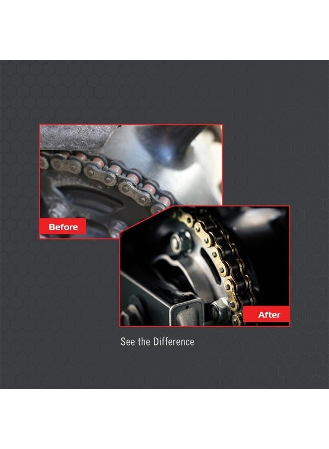 نورا بخاخ تشحيم سلسلة نورا 450 مل لسلاسل الدراجات النارية والهوائية، مُشحِّم قوي بتقنية شمع الموليبدينوم، مقاوم للماء والصدأ لتشحيم السلسلة ونقل الطاقة بسلاسة - N-512 - Image 4