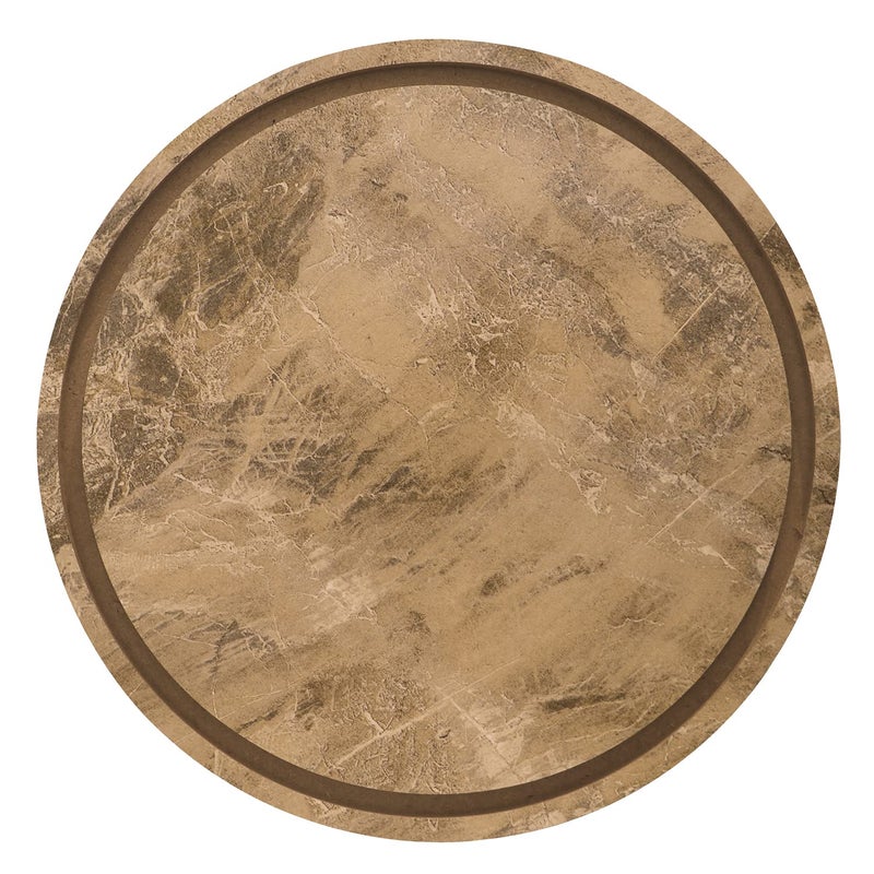 LAVNIK Round Chopping Board Round Tray MDF Plywood Serving Board Cheese Pizza Tray Meat Vegetable Fruit Cutting Board Slicing Board Pad for Kitchen Bread Veg Food Cutting Platter Round Bamboo Serving Paddle _ 31W x 15H cm - Image 3
