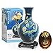 YunSheCSBS 3D Puzzles Vase for Adults Crafts for Adults 164 Pieces Plastic DIY Unique Flower Vase with LED Light House Warming Gift Birthday Gifts for Flower Arrangements and Home Decor Blue - Image 2