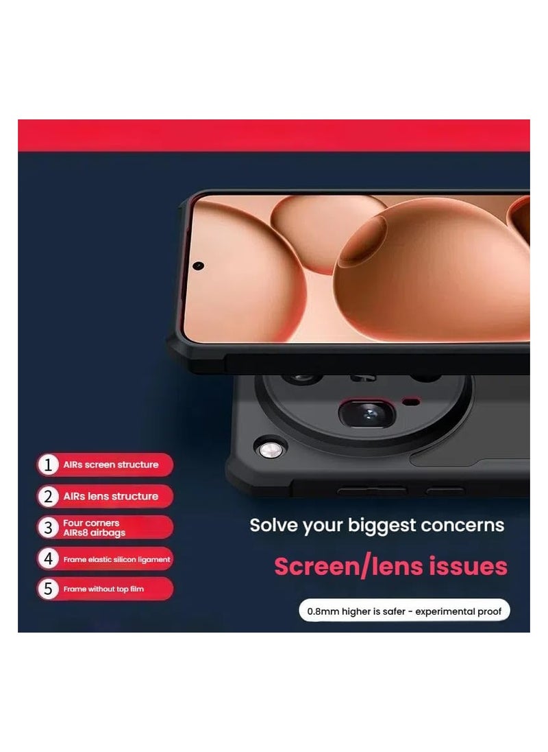 General - Compatible case for Oppo Find X8 Ultra with built-in 360° rotatable ring stand and precision hole lens protection, airbag drop case for Oppo Find X8 Ultra 5G - Image 1