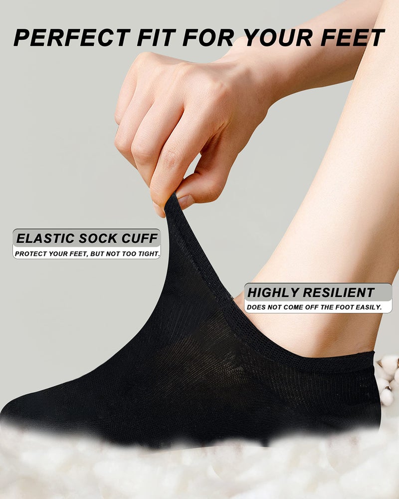 MoHern 9 Pairs No Show Socks Womens, Low Cut No Show Socks Size 6-10, 3 Colors Flat Socks for Women - Image 3