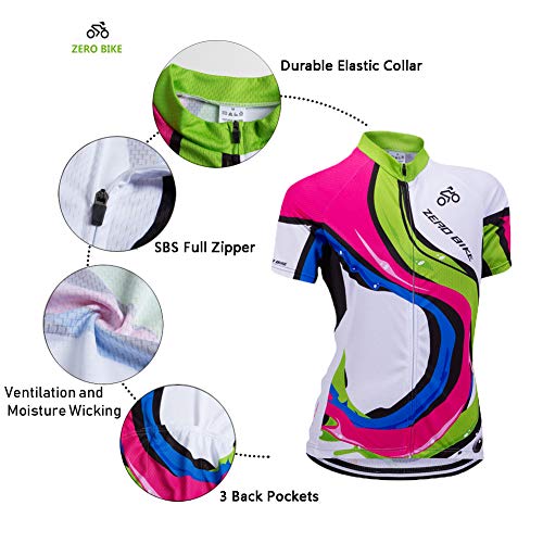 ZEROBIKE® Women's Short Sleeve Cycling Jersey Jacket Cycling Shirt Quick Dry Breathable Mountain Clothing Bike Top - Image 2