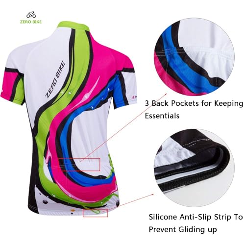 ZEROBIKE® Women's Short Sleeve Cycling Jersey Jacket Cycling Shirt Quick Dry Breathable Mountain Clothing Bike Top - Image 4