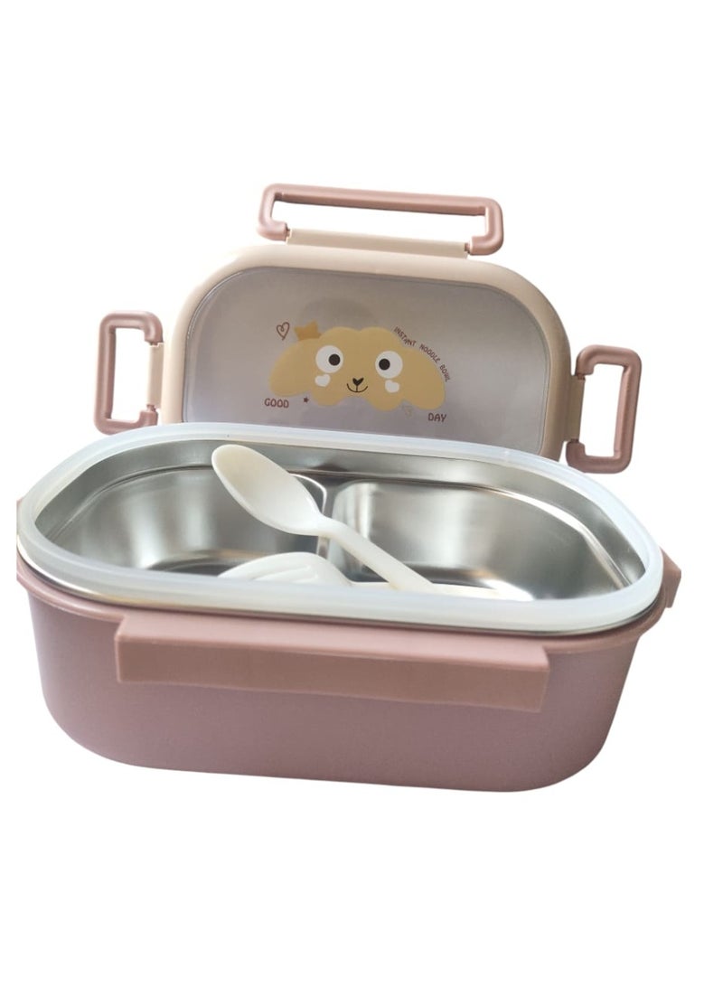 Spaceshoop Cute Stainless Steel Lunch Box School Lunch Box for Kids Portable Sealed Lunch Container Separate Heated Lunch Box - Image 4