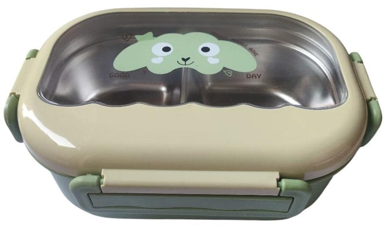 سبيس شوب صندوق غداء مدرسي أنيق من الفولاذ المقاوم للصدأ للأطفال مزود بحاوية غداء محمولة محكمة الغلق، وصندوق غداء منفصل مُسخّن - Image 1