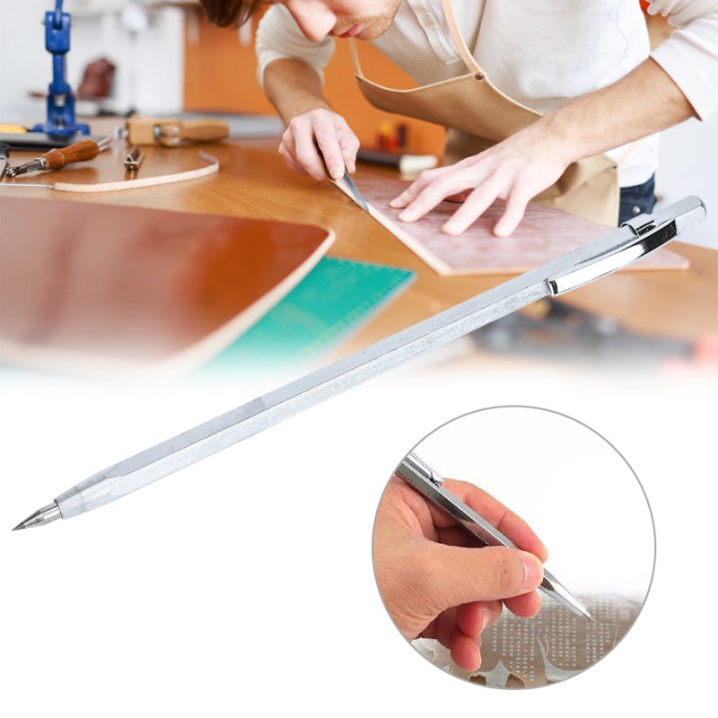 Tungsten Carbide Scriber: Knurled Aluminum Handle, Precise Line Engraving - Permanent Magnet Tool, Metal Engraving Pen for Hard Material Marking, Handheld Carving - Image 3