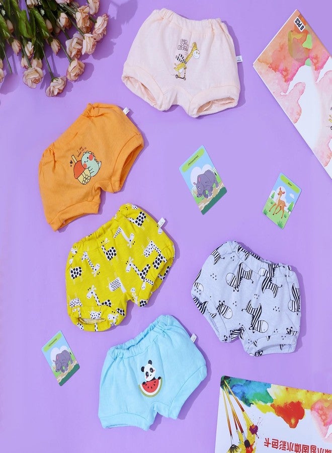 SNUGKINS 100% Cotton Panty/Bloomers for Boys & Girls | Bloomin' Buddies (12 Months - 18 Months, Pack of 5) - Image 2