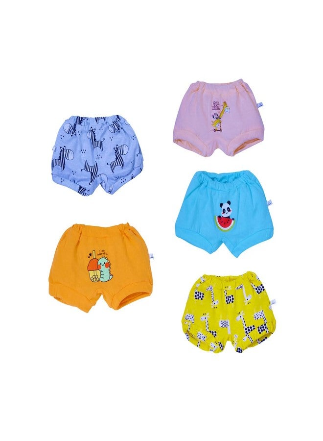 SNUGKINS 100% Cotton Panty/Bloomers for Boys & Girls | Bloomin' Buddies (12 Months - 18 Months, Pack of 5) - Image 1
