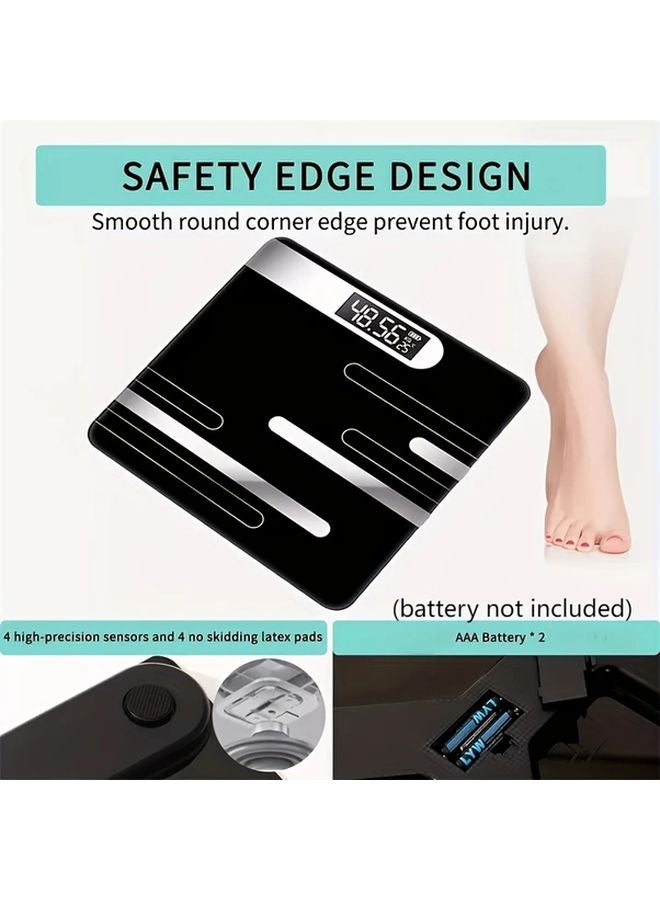 Precision Sleek Black Digital Scale With LED Display For Home Office Gym - Image 3