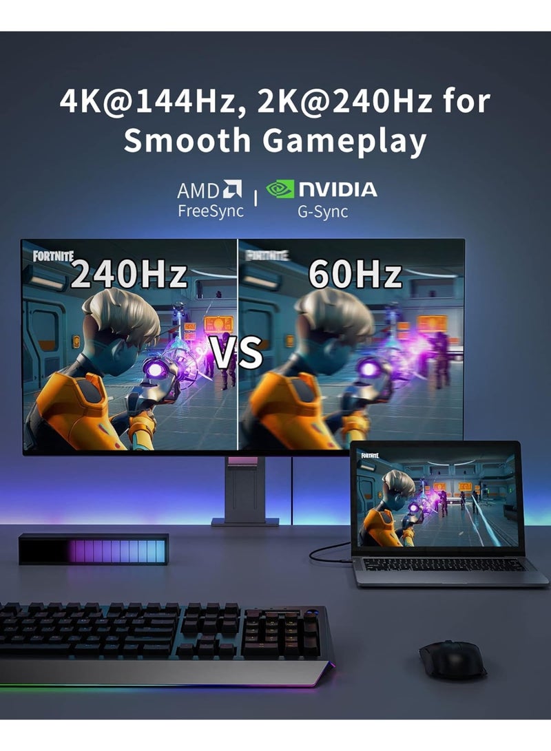 1.5m, mini DisplayPort Cable 1.4 to DP Cable (8K@60Hz, 2K@240Hz，4K@144Hz,32.4Gbps)，Compatible for Laptop PC TV Gaming Monitor - Image 3