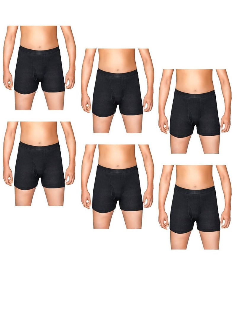 Men Plain Black Underwear Boxer Combed Cotton Six Pcs Pack - pzsku/Z5B853BE71B28C6EEA8E2Z/45/_/1675579822/0c3c4e43-d034-43e3-b34b-3bf233cb1a5a