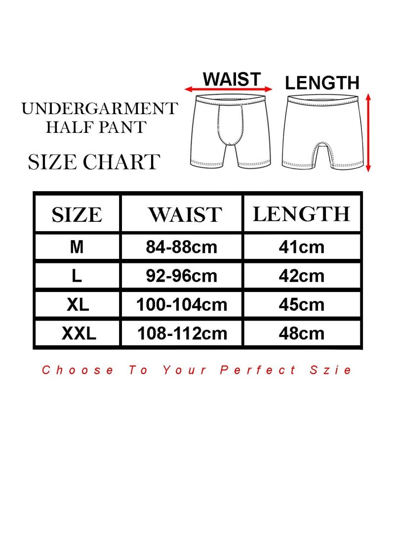 DNA Men Plain Black Underwear Boxer Combed Cotton Six Pcs Pack - Image 3