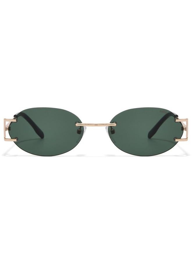 BlackOut Unisex Clio Oval Sunglasses - Image 1