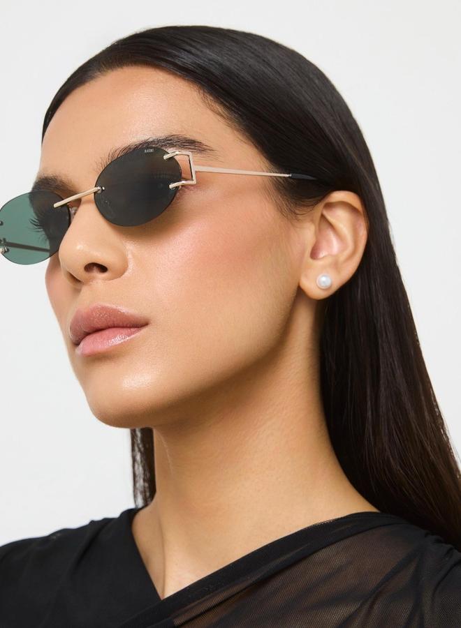 BlackOut Unisex Clio Oval Sunglasses - Image 3