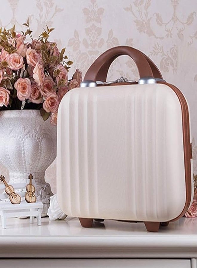 AMPLIN Makeup Travel Case 11 inch Hard Shell Cosmetic Organizer Bag Small Portable Make up Train Hand Luggage with Elastic Strap ABS Mini Suitcase for Women Girls || Pack of 1 - Image 2